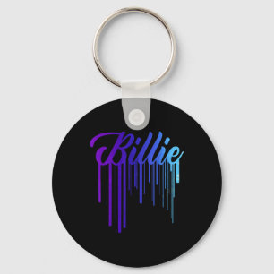 I Liebe Herz Billie Vorname Personalisiert Groovy Schlüsselanhänger