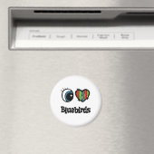 I Liebe (Herz) Bluebirds Magnet (In Situ (Geschirrspüler))