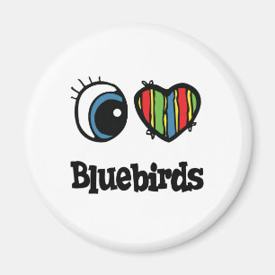 I Liebe (Herz) Bluebirds Magnet