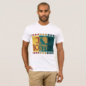 I Liebe (Herz) Boston - Vintag Boston T-Shirt (Vorne ganz)