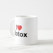 I Liebe (Herz) Botox Kaffeetasse (Vorderseite Links)