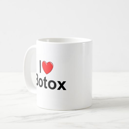 I Liebe (Herz) Botox Kaffeetasse (Vorderseite Links)