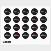 I Liebe Herz Bowling 1 Runder Aufkleber (Blatt)