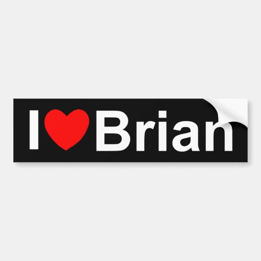 I Liebe (Herz) Brian Autoaufkleber (Vorne)