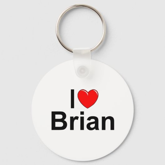 I Liebe (Herz) Brian Schlüsselanhänger (Vorderseite)