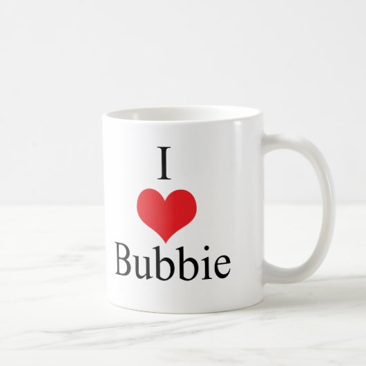 I Liebe (Herz) Bubbie Kaffeetasse (Rechts)