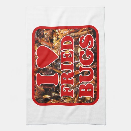 I Liebe (Herz): Bugs / essbare Insekten Handtuch (Vertikal)