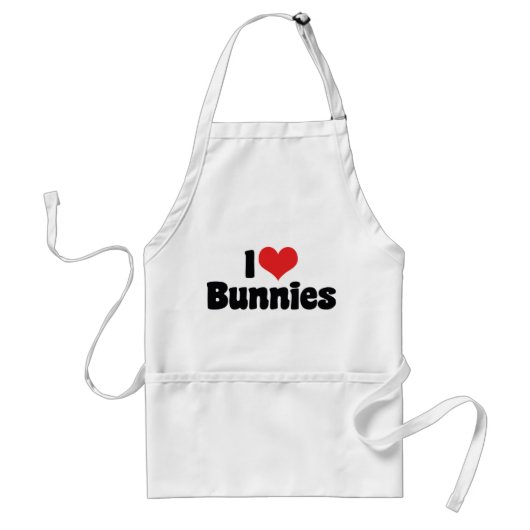 I Liebe Herz Bunny Rabbits Schürze (Vorne)
