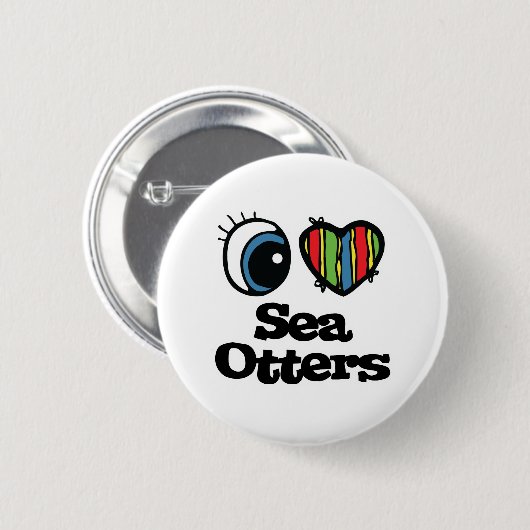 I Liebe (Herz) Button (Vorne & Hinten)