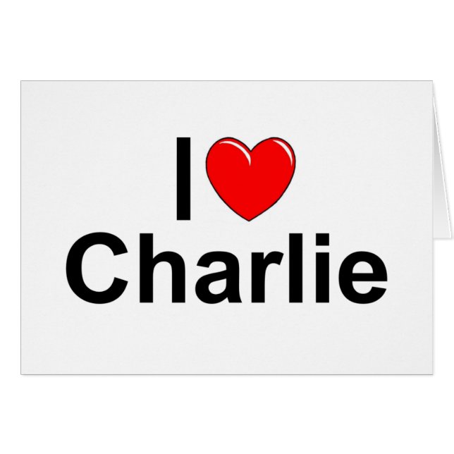 I Liebe (Herz) Charlie (Vorderseite (Horizontal))