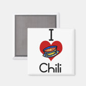 I Liebe-Herz-Chili Magnet (Vorderseite/Rückseite)