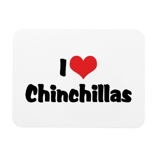 I Liebe Herz Chinchillas Magnet (Horizontal)