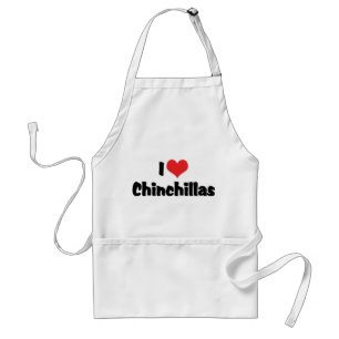 I Liebe Herz Chinchillas Schürze