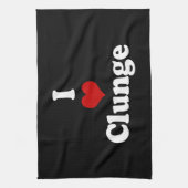 I LIEBE {HERZ} CLUNGE GESCHIRRTUCH (Vertikal)