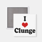 I LIEBE {HERZ} CLUNGE MAGNET (Vorderseite/Rückseite)