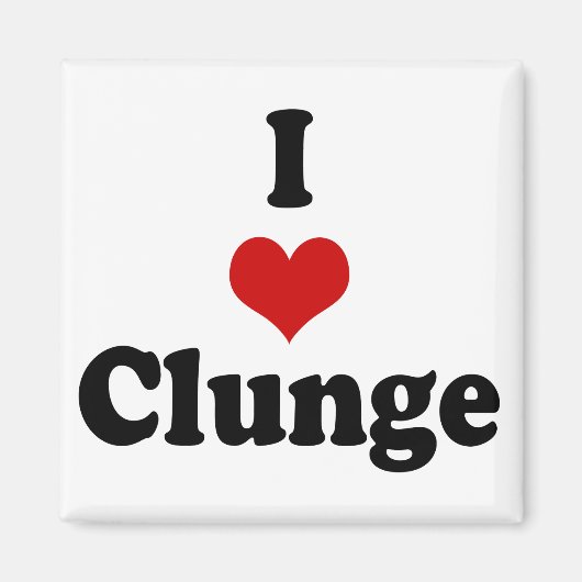 I LIEBE {HERZ} CLUNGE MAGNET (Vorne)