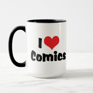 I Liebe Herz Comic - Comic Book Lover Tasse