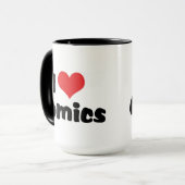 I Liebe Herz Comic - Comic Book Lover Tasse (Vorderseite Links)