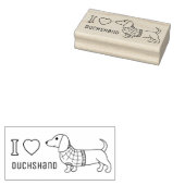 I Liebe Herz Dackel Dackel Dog Kariert Sweater Gummistempel (Stempel)