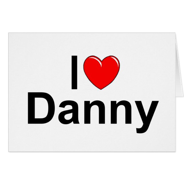I Liebe (Herz) Danny (Vorderseite (Horizontal))