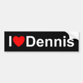 I Liebe (Herz) Dennis Autoaufkleber (Vorne)