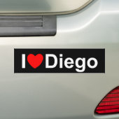 I Liebe (Herz) Diego Autoaufkleber (Auf Auto)