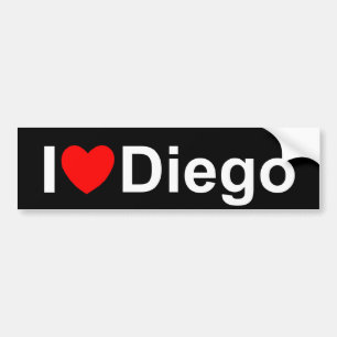 I Liebe (Herz) Diego Autoaufkleber