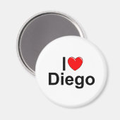 I Liebe (Herz) Diego Magnet (Vorderseite/Rückseite)