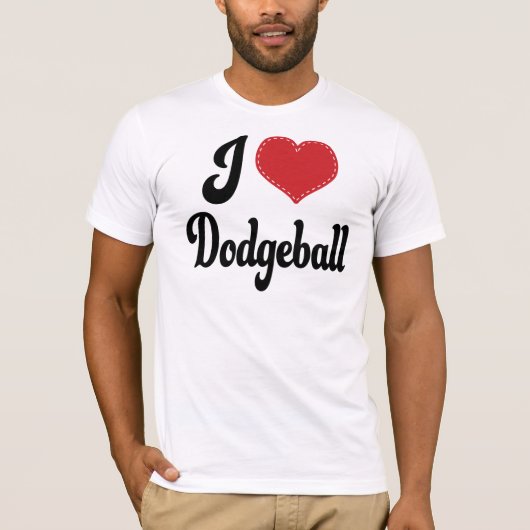 I Liebe (Herz) Dodgeball T-Shirt (Vorderseite)