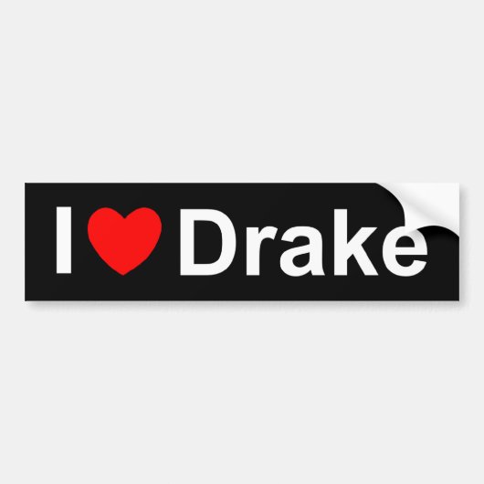 I Liebe (Herz) Drake Autoaufkleber (Vorne)
