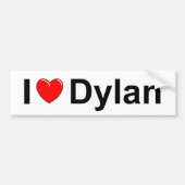 I Liebe (Herz) Dylan Autoaufkleber (Vorne)