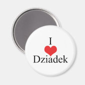 I Liebe (Herz) Dziadek Magnet (Vorderseite/Rückseite)