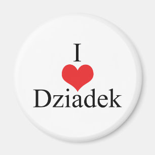 I Liebe (Herz) Dziadek Magnet