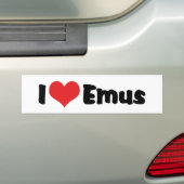 I Liebe Herz Emus - Emu & Ostrich Lover Autoaufkleber (Auf Auto)