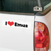 I Liebe Herz Emus - Emu & Ostrich Lover Autoaufkleber (Auf Lkw)
