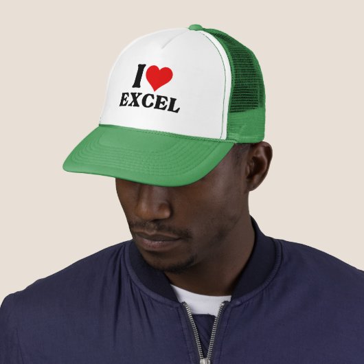 I Liebe Herz Excel Funny Spreadsheet Lover T - Shi Truckerkappe (Beispiel)