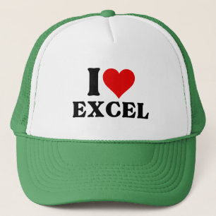 I Liebe Herz Excel Funny Spreadsheet Lover T - Shi Truckerkappe
