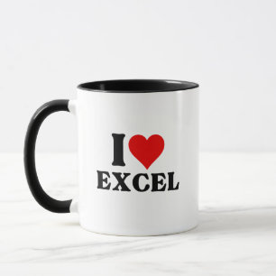 I Liebe Herz Excel Funny Spreadsheet Lover Tasse