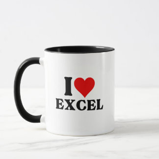 I Liebe Herz Excel Funny Spreadsheet Lover Tasse