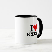 I Liebe Herz Excel Funny Spreadsheet Lover Tasse (VorderseiteRechts)