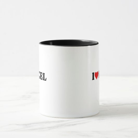 I Liebe Herz Excel Funny Spreadsheet Lover Tasse (Zentrum)