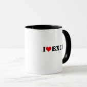 I Liebe Herz Excel Funny Spreadsheet Lover Tasse (VorderseiteRechts)