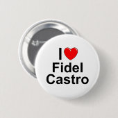 I Liebe (Herz) Fidel Castro Button (Vorne & Hinten)