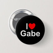 I Liebe (Herz) Gabe Button (Vorne & Hinten)