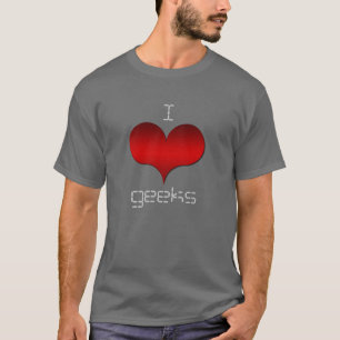I Liebe (Herz) Geeks Dark Men's T-Shirt