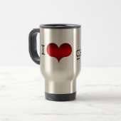 I Liebe (Herz) Geeks Tasse (Vorderseite Links)