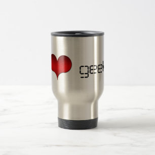 I Liebe (Herz) Geeks Tasse