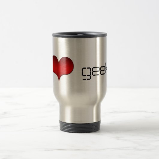 I Liebe (Herz) Geeks Tasse (Mittel)