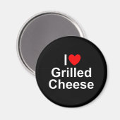 I Liebe (Herz) gegrillter Käse Magnet (Vorderseite/Rückseite)