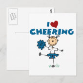I Liebe (Herz) Gejubeln Postkarte (Vorne/Hinten)